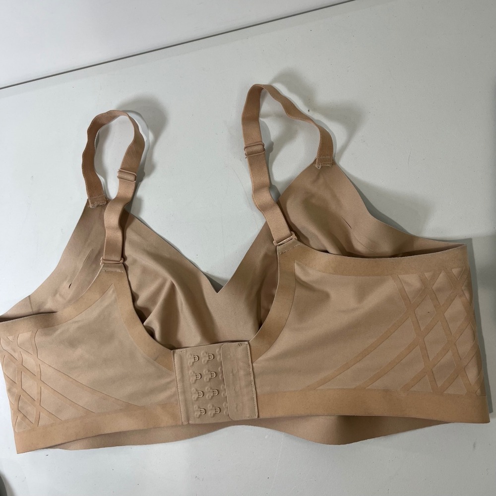 Honeylove Crossover Bra Women 1X Tan Wireless Support Seamless Comfort Everyday - Picture 3 of 5